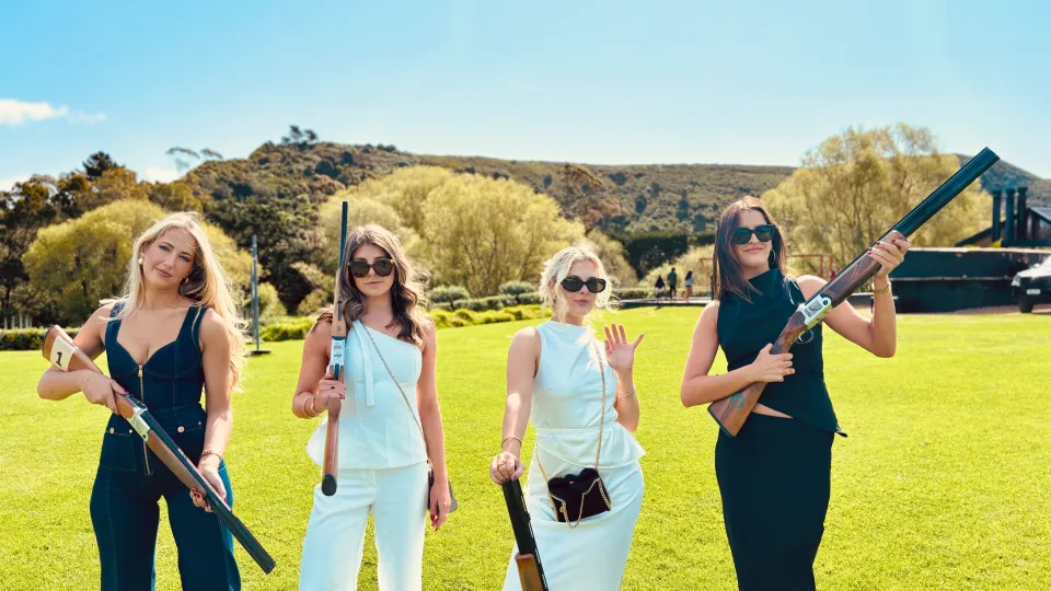 Ladies laser shooting